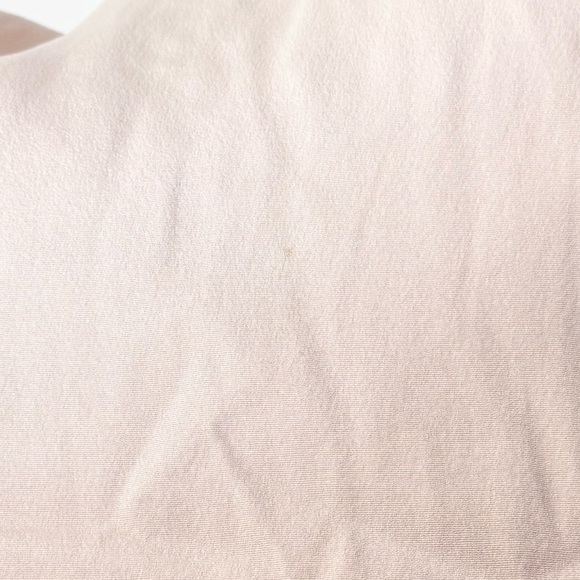 ALEXANDER MCQUEEN Blush Silk Crepe Draped Cowl Neck Short Sleeve Sheath Dress 10 - Picture 9 of 9